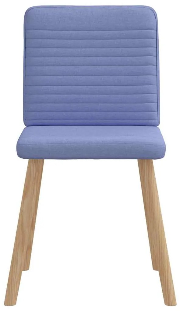 Cadeiras de jantar 4 pcs Jeans Tecido Azul