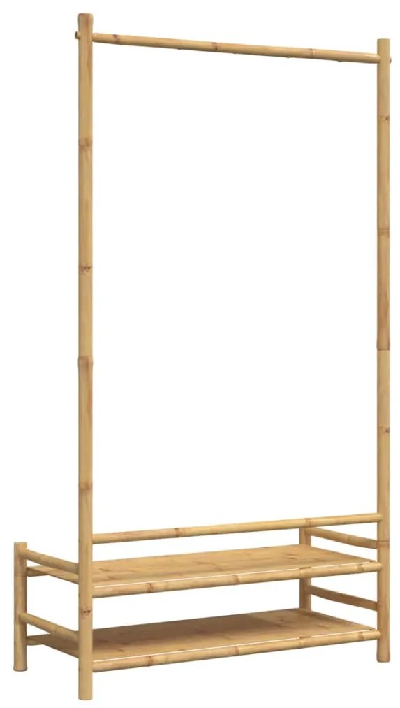 Roupeiro com prateleiras 103x40x183 cm bambu