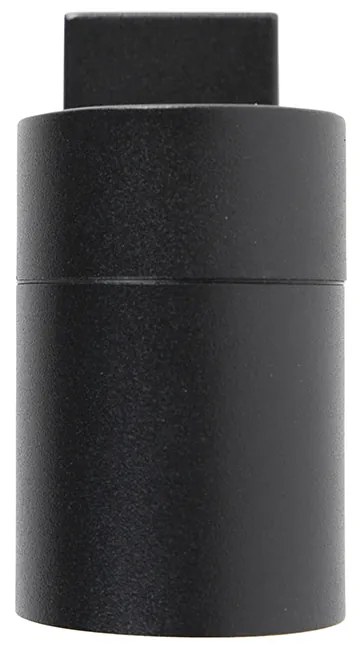 Conjunto de 2 candeeiros de parede exteriores em aço inoxidável preto IP44 - Solo