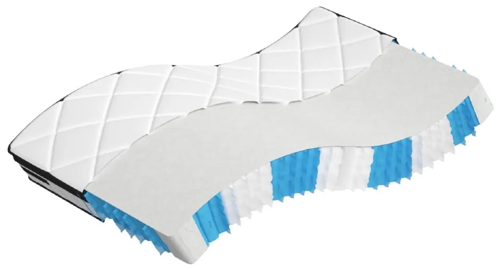 vidaXL Colchão de molas ensacadas médio plus 100x200 cm