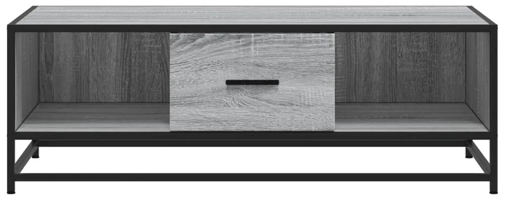 Mesa de centro 100x57x35cm deriv. madeira/metal cinzento sonoma