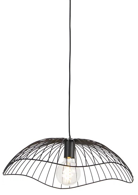 Candeeiro de suspensão design preto 50 cm - Pua Design