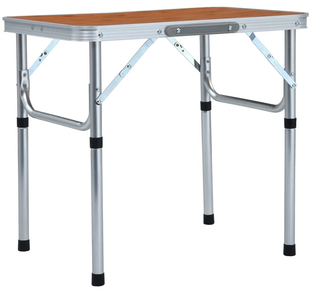 vidaXL Mesa de campismo dobrável 60x45 cm alumínio