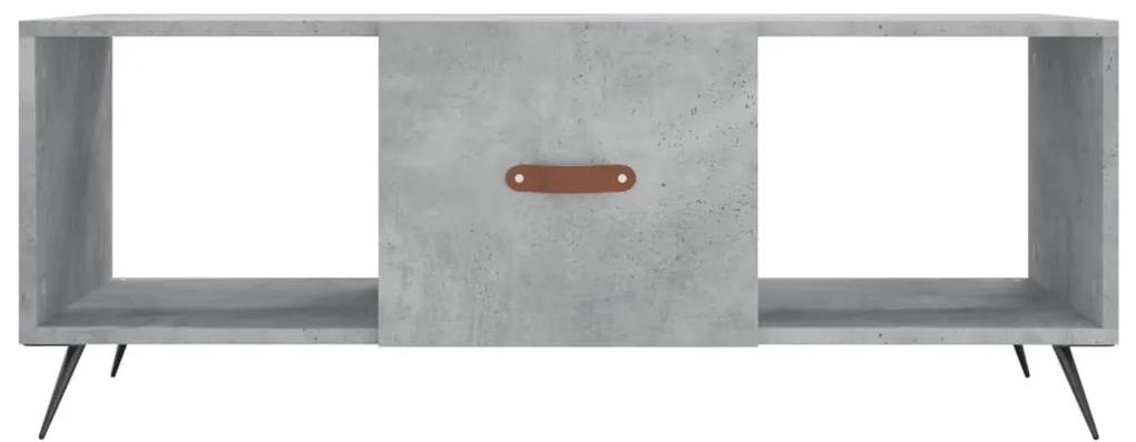 Mesa de centro 102x50x40 cm madeira processada cinza cimento