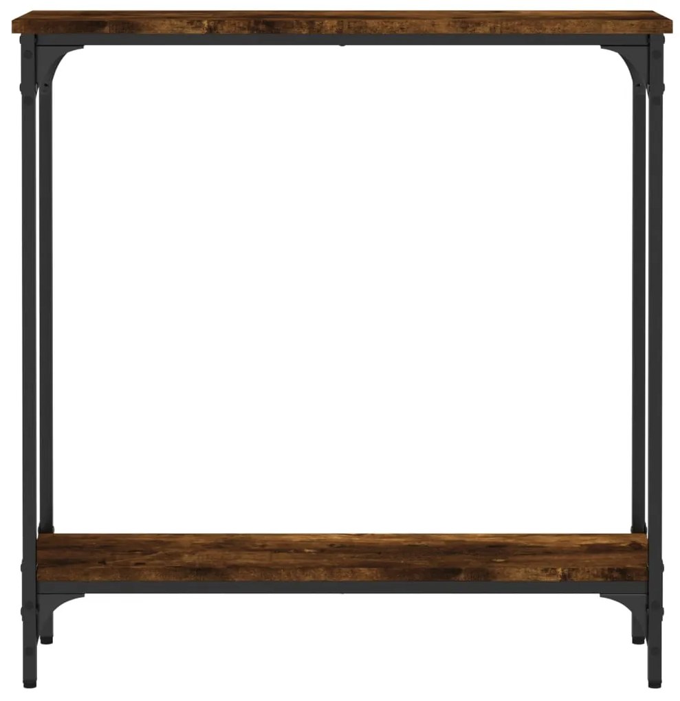 Mesa consola 75x22,5x75 cm derivados de madeira carvalho fumado