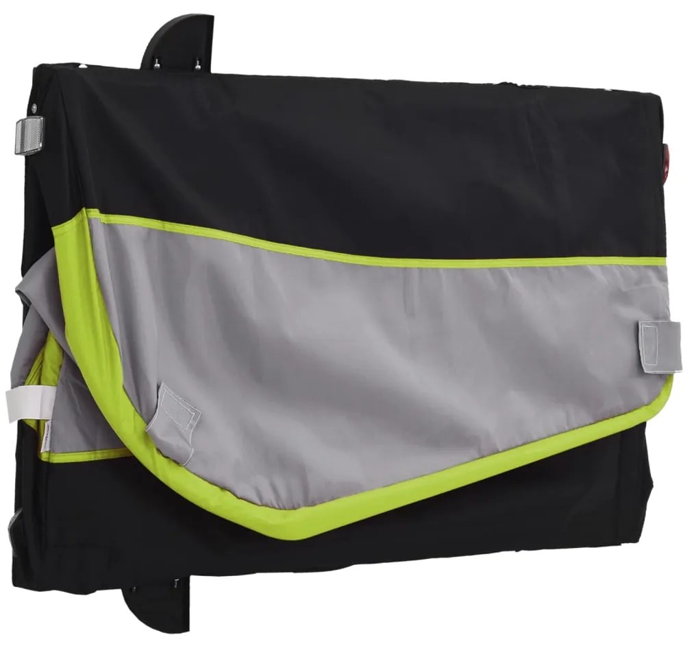 Reboque para bicicleta 30 kg ferro preto e verde