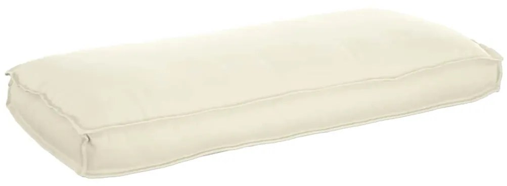 Almofada de Palete para Assento e Costas Creme 120 x 50 x 12 cm Tecido