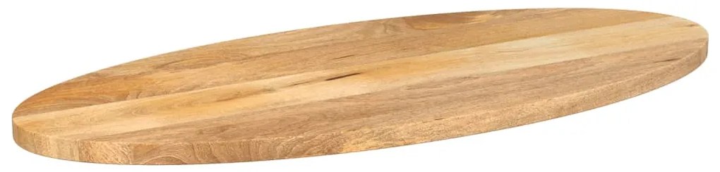 Tampo de mesa oval 120x50x3,8 cm madeira de mangueira maciça