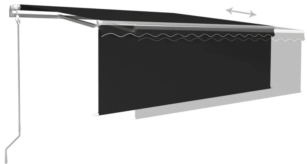 Toldo retrátil automático com estore 4,5x3 m antracite
