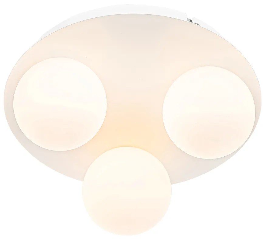 Moderna luminária de teto para banheiro branco 3 luzes - Cederic Moderno