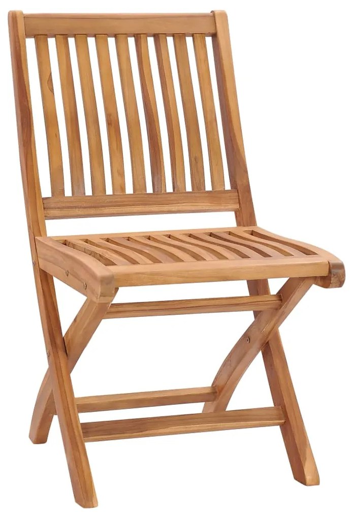 Cadeiras de jardim dobráveis c/ almofadões 8 pcs teca maciça