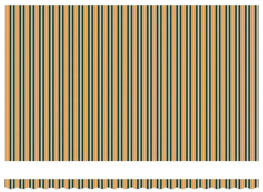 Toldo Retrátil Automático vidaXL com LED Verde e Amarelo 500x300 cm