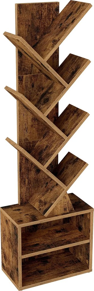 Estante em forma de árvore 20,3 x 38 x 123,2 cm castanha