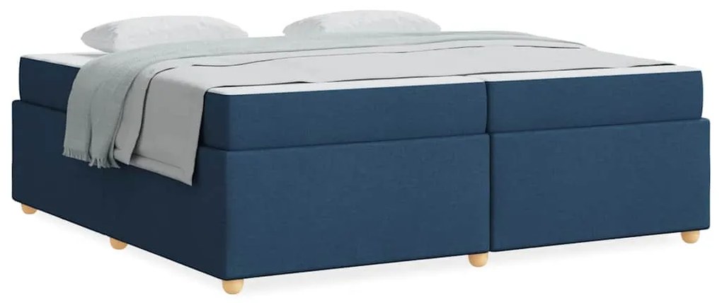 Estrutura de cama com colchão Outros Azul 200 x 200 cm tecido