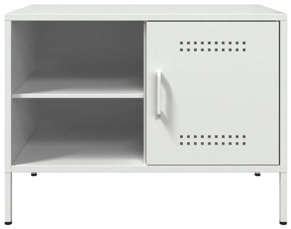 Móveis de TV 2 pcs 68x39x50,5 cm aço branco