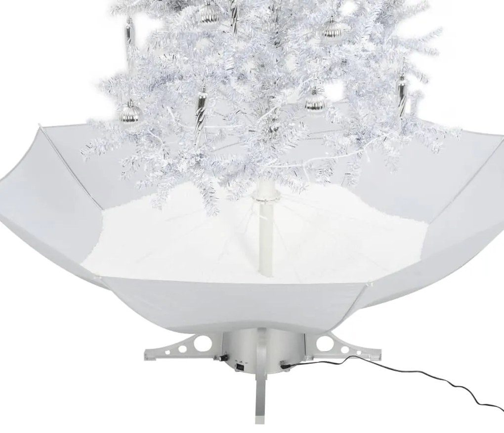 Árvore de Natal c/ neve base formato guarda-chuva 190 cm branco