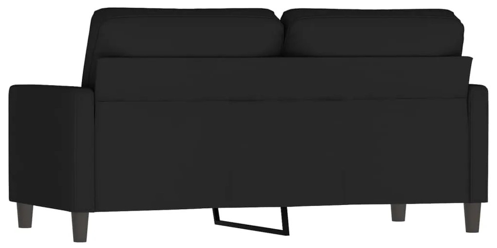 Sofá de 2 lugares veludo 140 cm preto