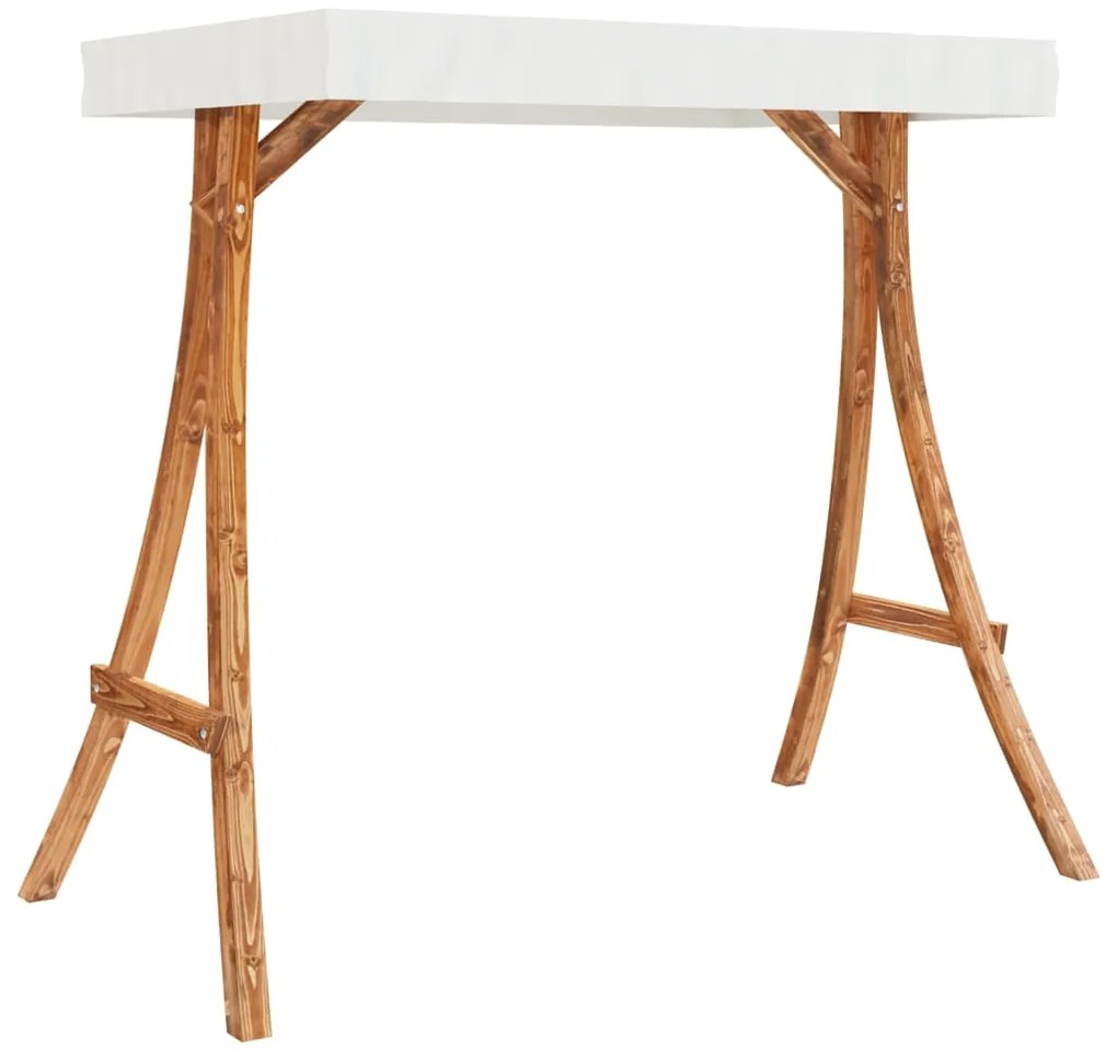 Cama baloiço c/ toldo abeto maciço c/ acabamento em teca