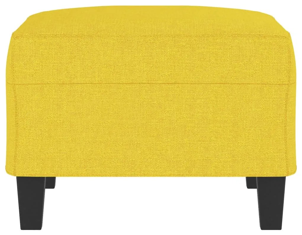 Apoio de pés 70x55x41 cm tecido amarelo-claro
