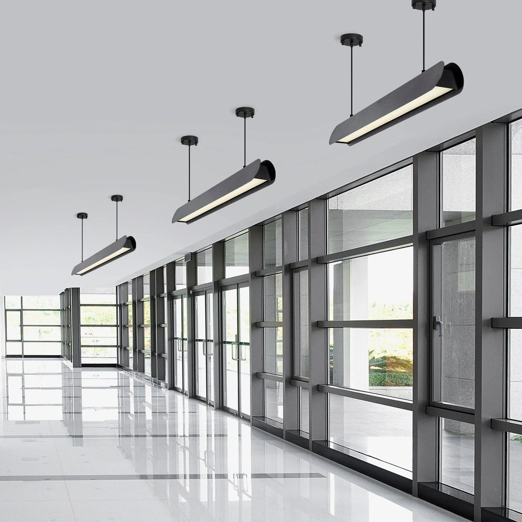 Chandelier Ens – Preto – 109 cm x 10 cm x 130 cm