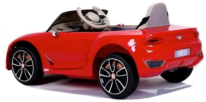 Bentley EXP 12v, Carro elétrico infantil módulo de música, assento de couro, pneus de borracha EVA Vermelho