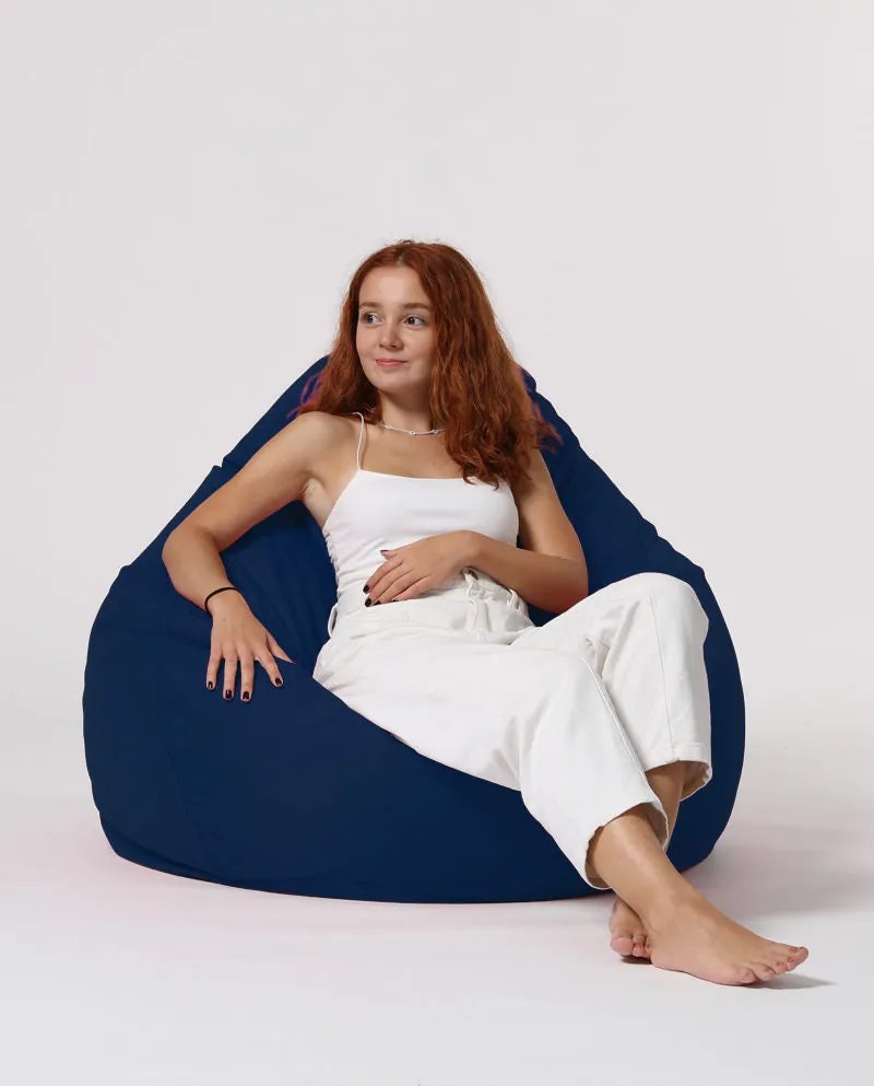 Pufe de Jardim Premium XXL – Azul Escuro – 115x130x39 cm | Tribo Home