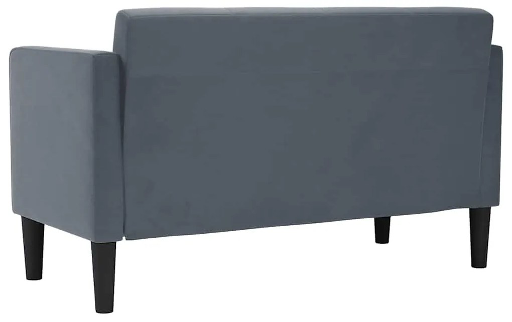Sofá-luvas 111 cm veludo cinzento-escuro