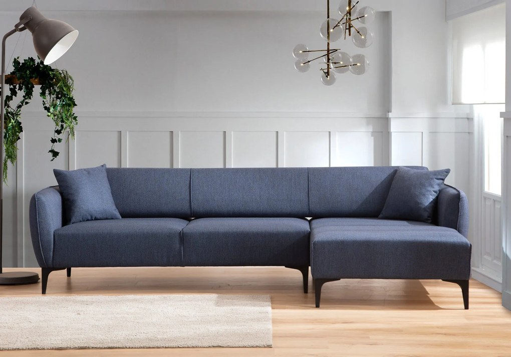 Sofá de Canto Belissimo – Azul – 270 x 140 cm