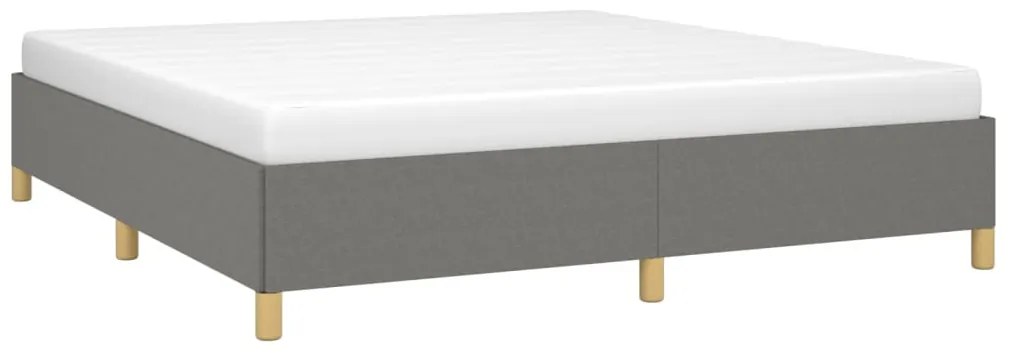 Estrutura de cama sem colchão 180x200 cm tecido cinzento-escuro