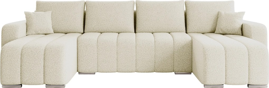 Sofá de canto Arvada 122, Cama com arrumação, 313x147x86cm, 156.5 kg, Pernas: Metal