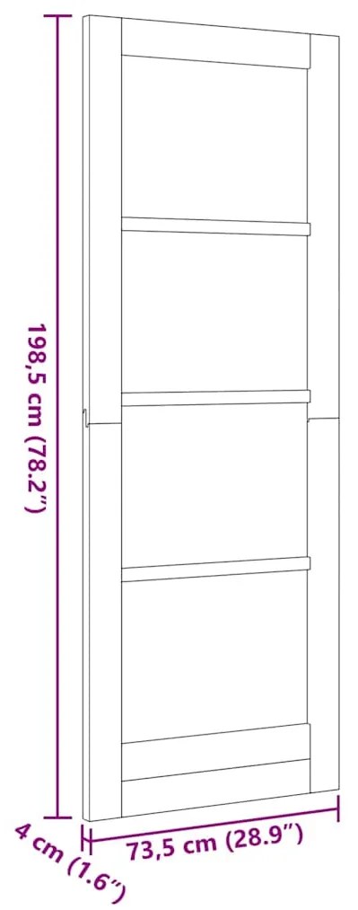 porta interior 'ORKDAL'73,5x198,5x4 cm em madeira sólida de pinho