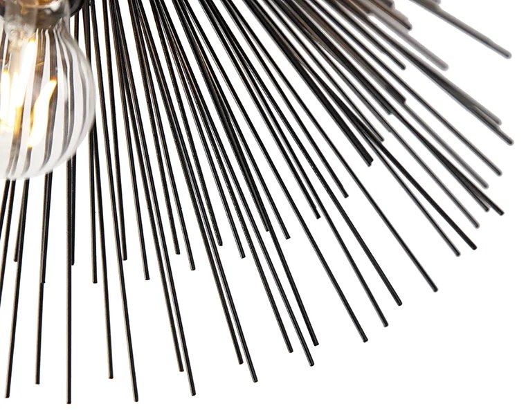 Candeeiro de teto Art Deco preto - Broom Moderno