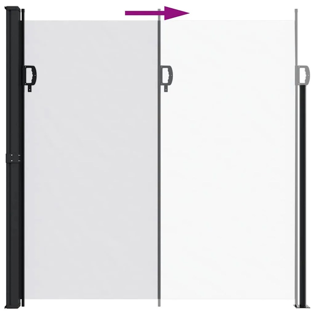 Toldo lateral retrátil 200x600 cm branco