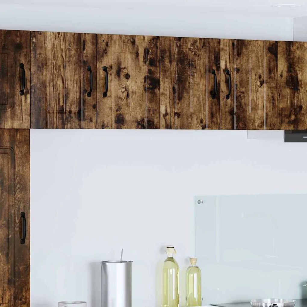 vidaXL Armários de parede para cozinha 2 pcs Carvalho Defumado