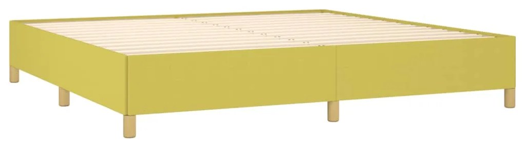 Estrutura de cama sem colchão 200x200 cm tecido verde