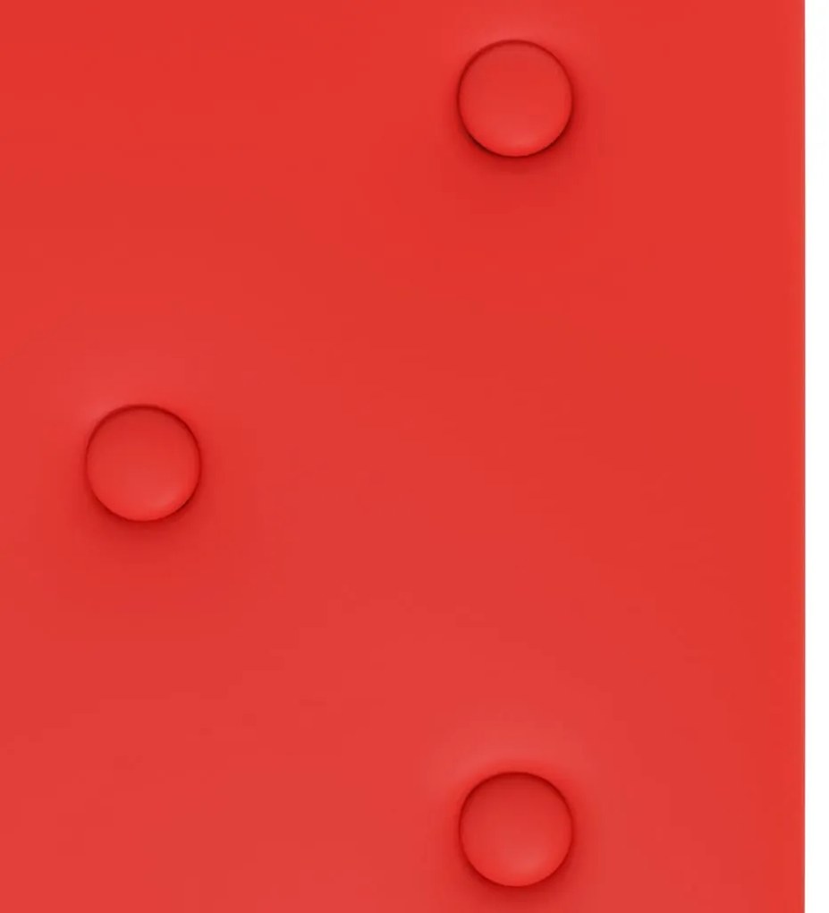 Painel parede 12 pcs 60x30 cm couro artificial 2,16 m² vermelho