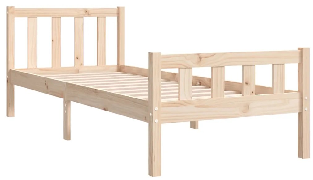 Estrutura de cama pequena solteiro 75x190 cm madeira maciça