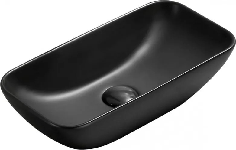 Mexen Klara lavatório de apoio 46 x 23 cm, preto mate - 21564685