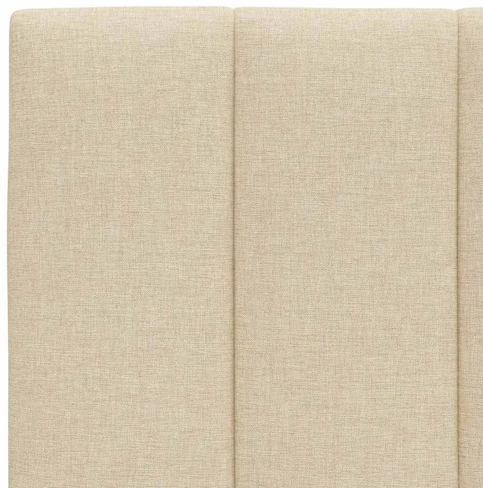 Cama com colchão 90x190 cm tecido cor creme