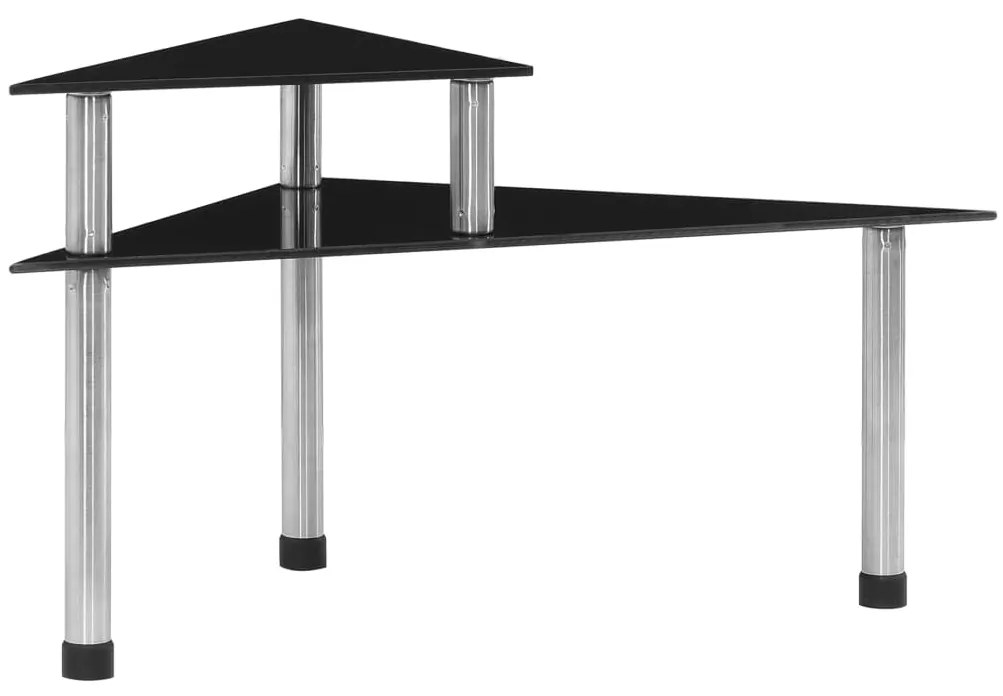 Estante de cozinha 49,5x35x26 cm vidro temperado preto