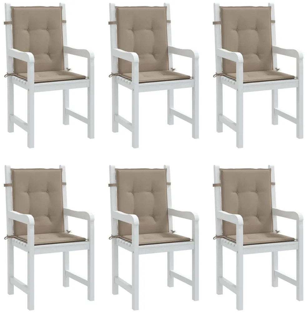 Almofadões lombares p/ cadeiras de jardim 6pcs oxford cinza-ac.