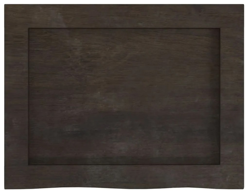 Bancada p/ WC 40x30x(2-6)cm madeira tratada maciça castanho