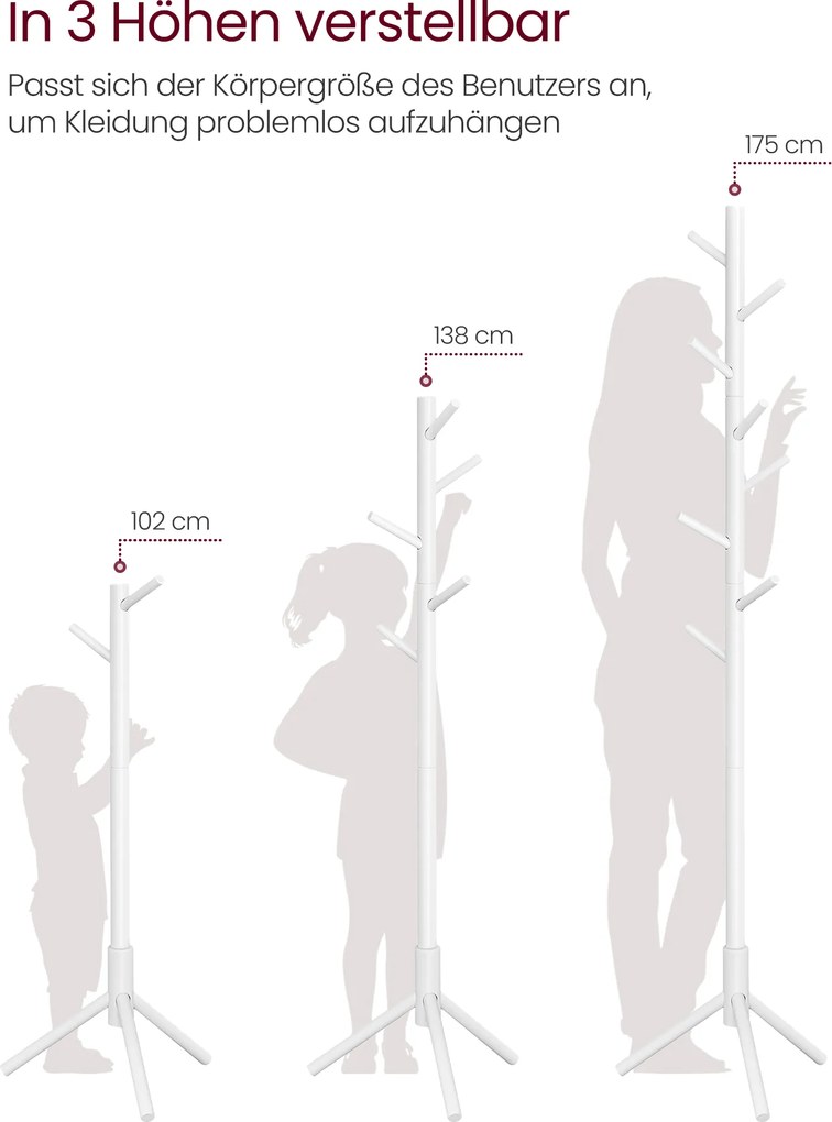 Cabide bengaleiro 47 x 47 x 175 cm Branco