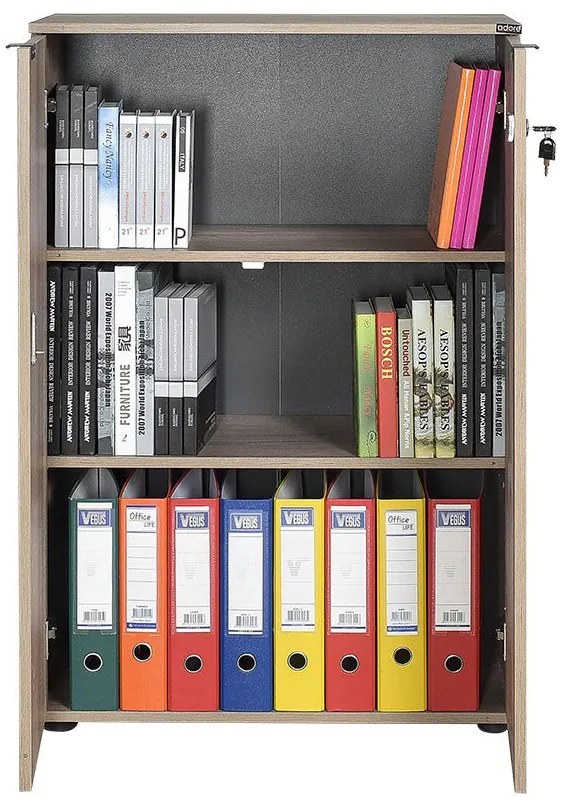 Estante/Arquivador "Biblioteca" - Nogueira Claro - 72x109x34cm - Desig