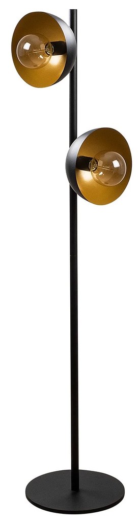 Candeeiro de Pé Dram – Preto e Dourado – 30 x 30 cm