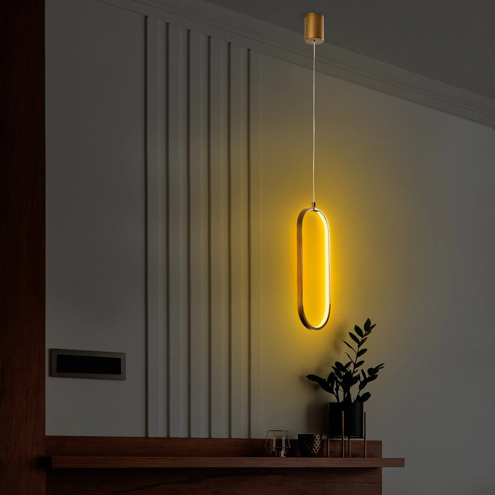 Chandelier Can – Dourado – 17 x 60-110 x 10 cm