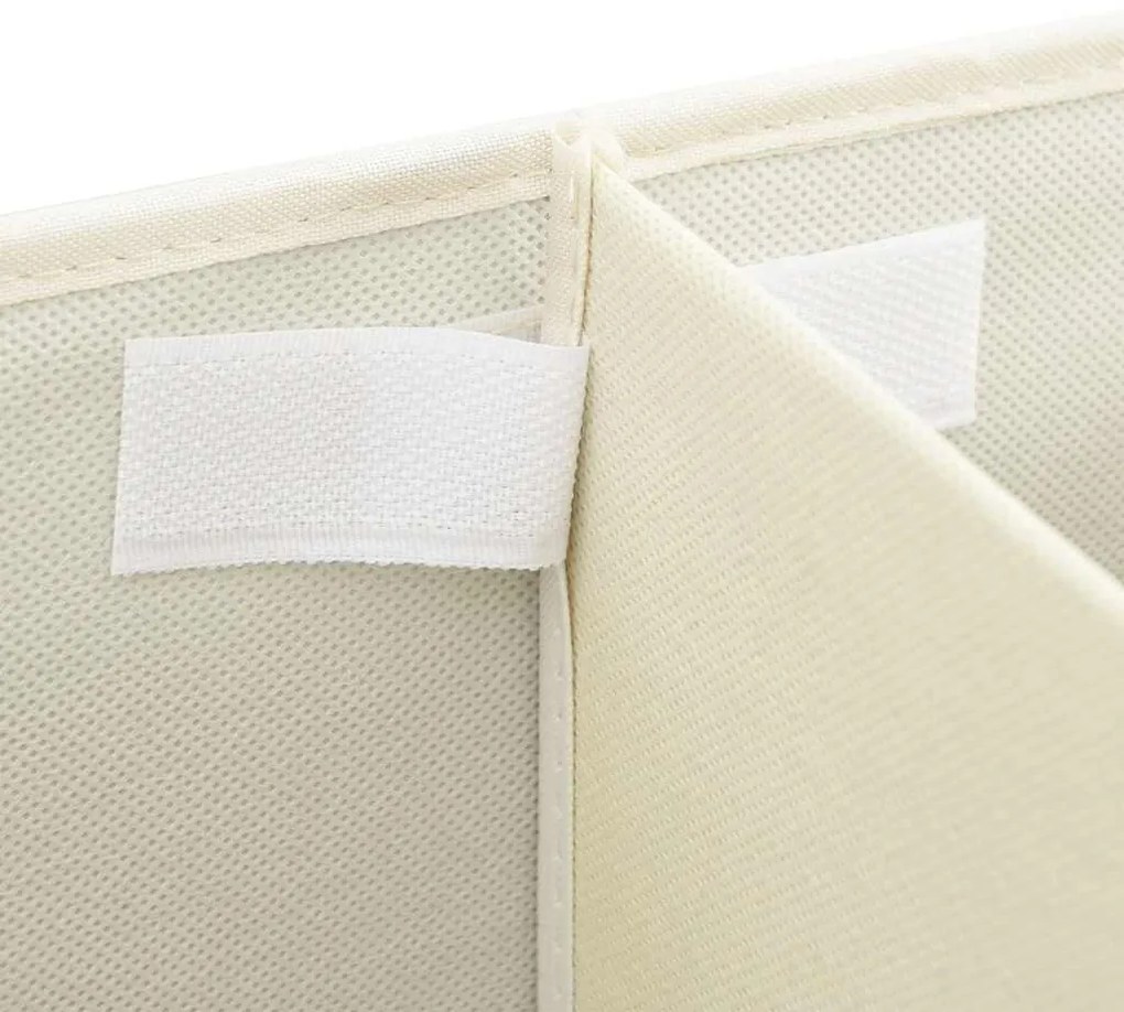 Caixa de arrumação 50x30x25 cm tecido cor creme