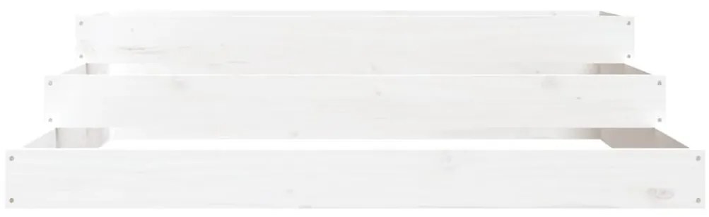 Vaso/floreira 107x107x27 cm pinho maciço branco