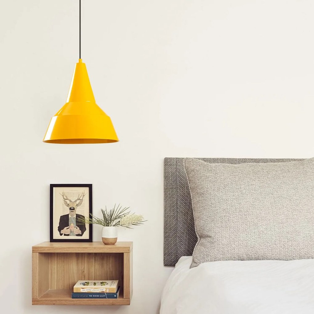 Candeeiro de Teto Saglam – Amarelo Dourado – 30 cm