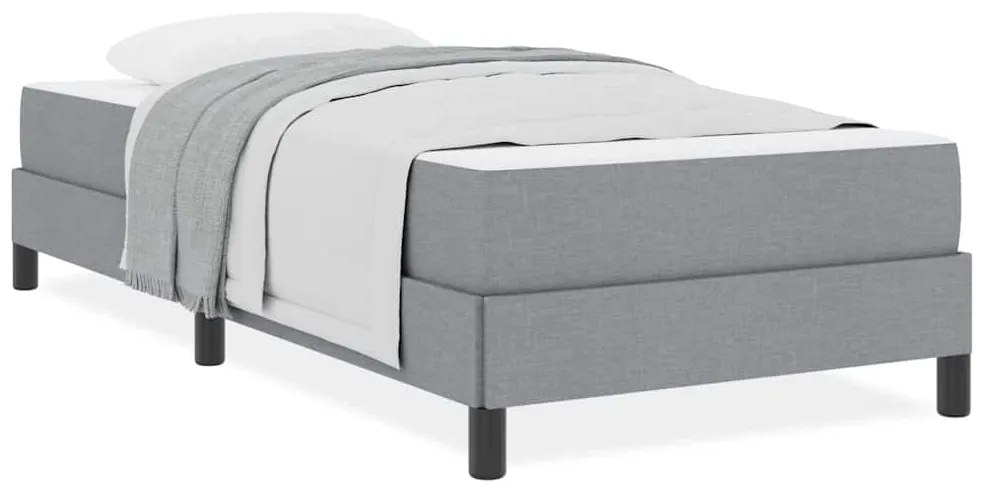 Cama Box Outros Cinzento-claro 90 x 190 cm tecido